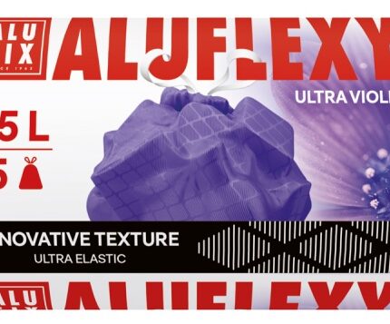 Worki na śmieci ALUFIX Aluflexy, zapach, LDPE, 35l, 15 szt., fioletowe