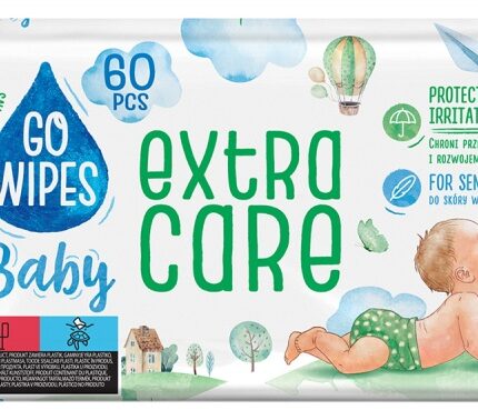 Chusteczki nawilżane dla dzieci GOWIPES Extra Care, z alantoiną, 60 szt.
