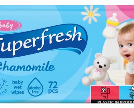 Chusteczki nawilżane dla dzieci SUPERFRESH, 72 szt.