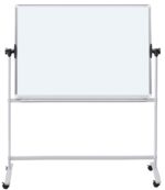Tablica mobilna suchoś. -magn. OFFICE PRODUCTS, dwustronna, lakierowana, rama aluminiowa, regulacja kąta nachylenia, 150x120cm,