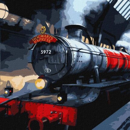 Malowanie po numerach IDEYKA, 40x50cm, metallic, Harry Potter: Expres do Hogwartu, 1 szt.