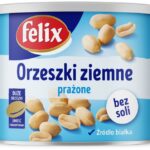Orzeszki ziemne prażone FELIX, bez soli, puszka, 140g (opakowanie 12 szt.)
