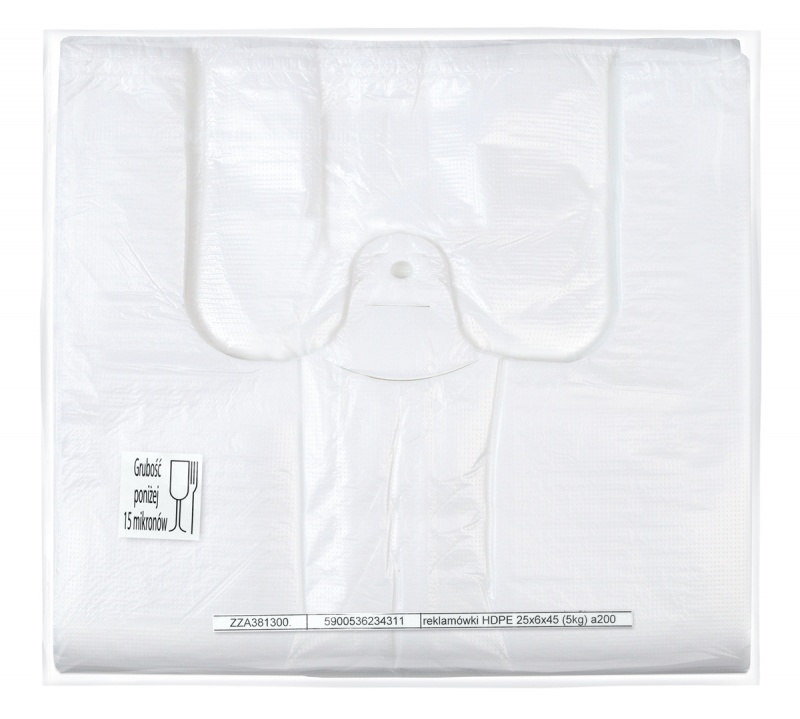 391548-405131-reklamowka_sarantis_hdpe_podstawowa_25_6_45_-800w Reklamówka SARANTIS, HDPE, podstawowa, 25/6/45 cm, 8 mikr., 200 szt., biała - obrazek 1