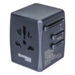 Adapter podróżny DONAU TRAVEL 904, szybkie ładowanie, czarny