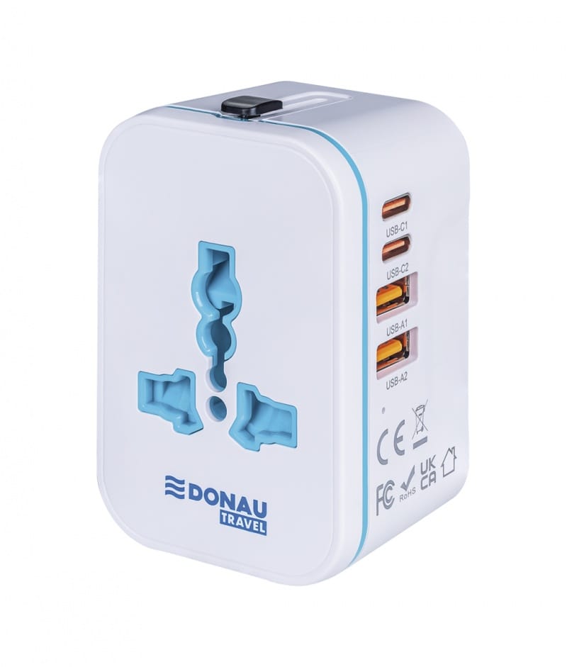 391858-405652-adapter_podrozny_donau_travel_205_bialy-800w-1 Adapter podróżny DONAU TRAVEL 205, szybkie ładowanie, biały - obrazek 1