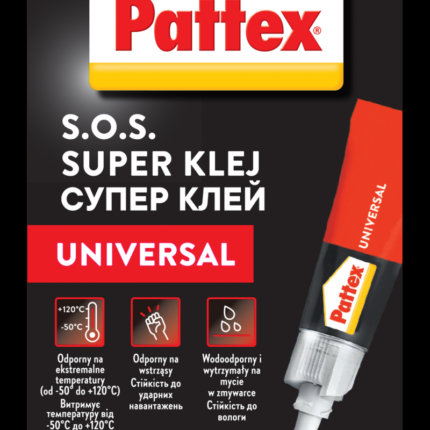 Klej uniwersalny SUPER PATTEX S.O.S., Ocean, 3g, transparentny