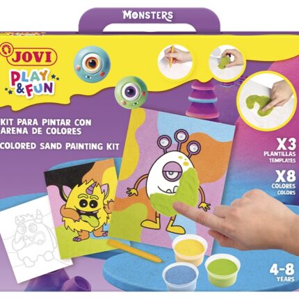 Zestaw do malowania piaskiem JOVI Play&Fun, potwory