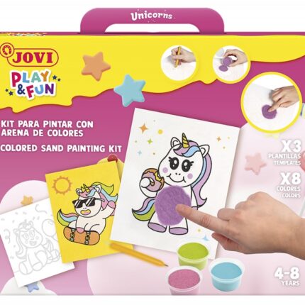 Zestaw do malowania piaskiem JOVI Play&Fun, jednorożce