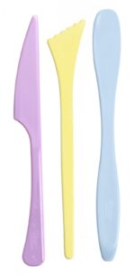 Szpatułki modelarskie JOVI, zestaw 3 szt., mix kolorów pastelowych - obrazek 2
