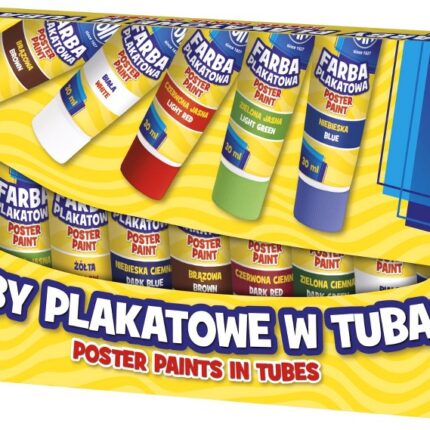 Farby plakatowe Astra 12 kol x 30 ml tuba