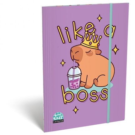 Teczka z gumką ICO Lizzy Lollipop Capybara, A4, mix kolorów