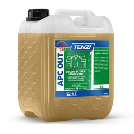 Koncentrat do mycia fasad, elewacji, tarasów TENZI, Apc Out, anglojęzyczna etykieta, 5l