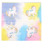 Serwetki papierowe PARTY GO Unicorn, 33x33cm, 10 szt., mix kolorów (opakowanie 12 szt.)