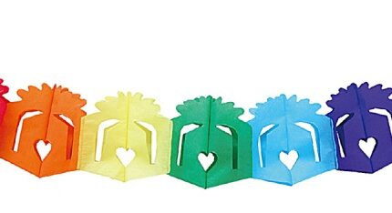 Girlanda papierowa PARTY GO Gift, 3m, mix kolorów (opakowanie 12 szt.)