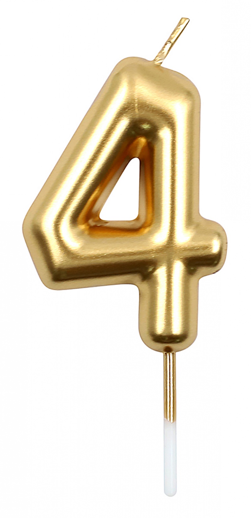395460-407527-swieczka_party_go_cyfra_4_6cm_zlota-800w Świeczka PARTY GO, cyfra 4, 6cm, złota (opakowanie 24 szt.) - obrazek 1