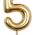 Świeczka PARTY GO, cyfra 5, 6cm, złota (opakowanie 24 szt.)