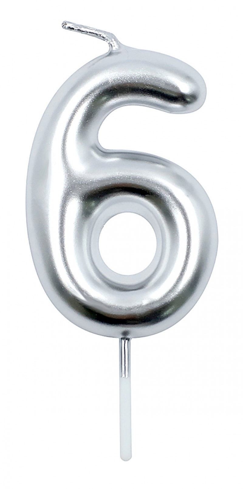395472-407539-swieczka_party_go_cyfra_6_6cm_srebrna-800w Świeczka PARTY GO, cyfra 6, 6cm, srebrna (opakowanie 24 szt.) - obrazek 1