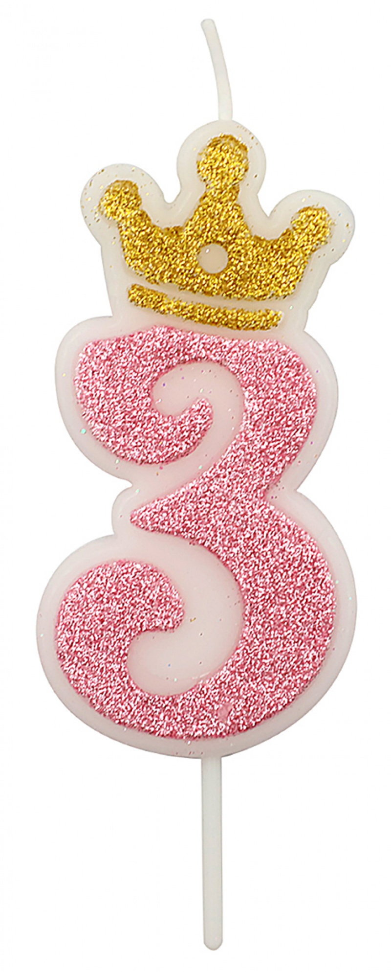 395490-407443-swieczka_party_go_cyfra_3_6_8cm_rozowa-800w Świeczka PARTY GO, cyfra 3, 6,8cm, różowa (opakowanie 12 szt.) - obrazek 1