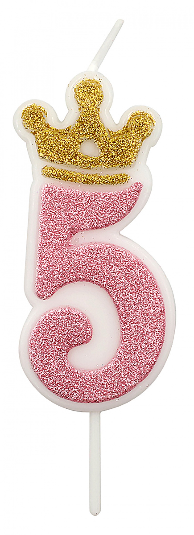 395492-407445-swieczka_party_go_cyfra_5_6_8cm_rozowa-800w Świeczka PARTY GO, cyfra 5, 6,8cm, różowa (opakowanie 12 szt.) - obrazek 1