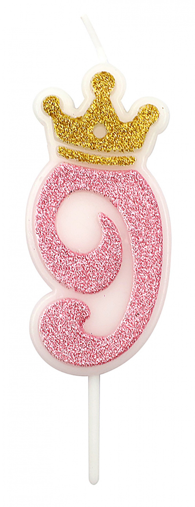 395496-407449-swieczka_party_go_cyfra_9_6_8cm_rozowa-800w Świeczka PARTY GO, cyfra 9, 6,8cm, różowa (opakowanie 12 szt.) - obrazek 1