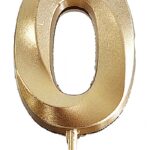 Świeczka PARTY GO, cyfra 0, 4,8cm, złota (opakowanie 24 szt.)