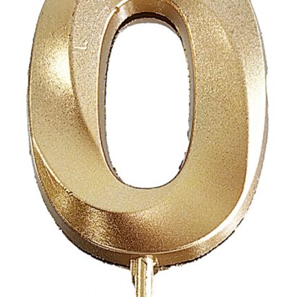 Świeczka PARTY GO, cyfra 0, 4,8cm, złota (opakowanie 24 szt.)