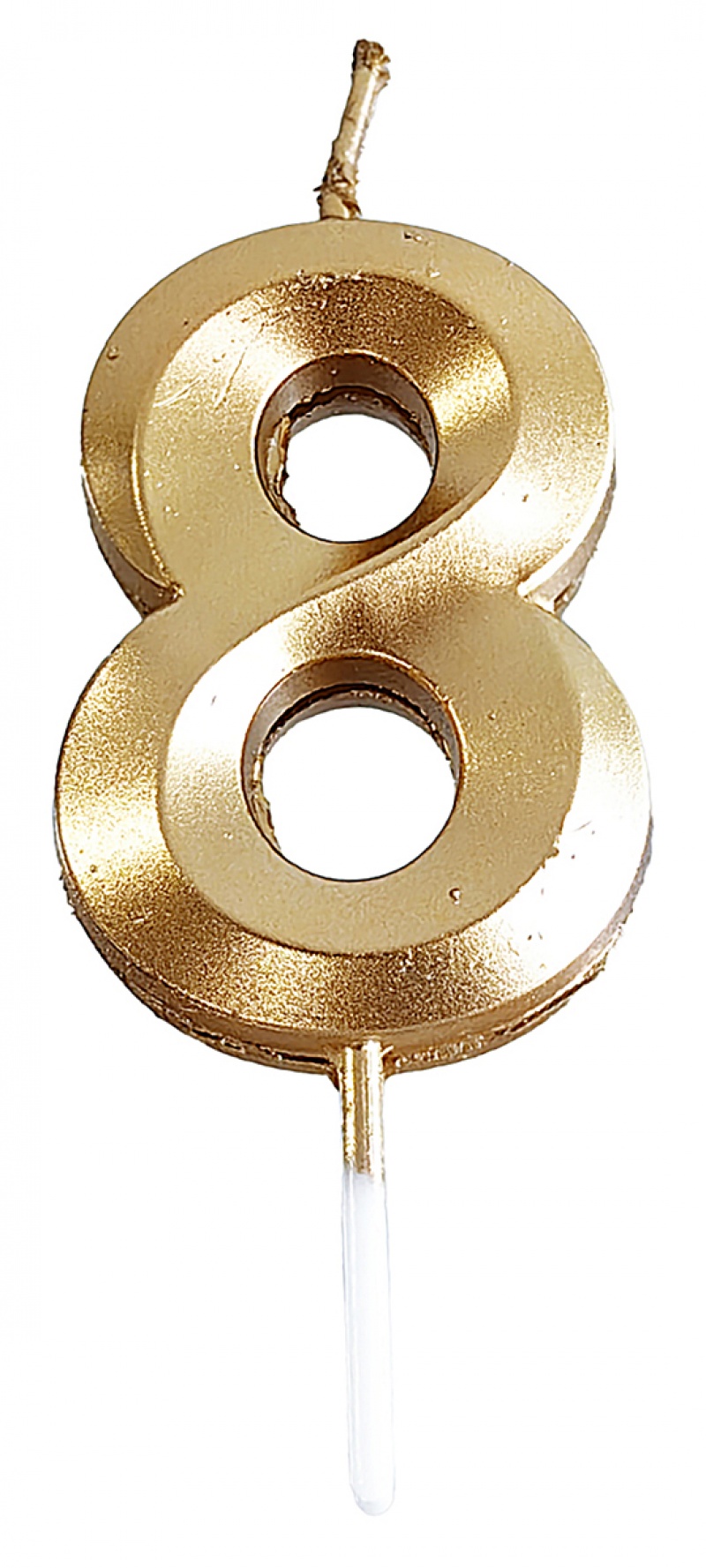395505-407507-swieczka_party_go_cyfra_8_4_8cm_zlota-800w Świeczka PARTY GO, cyfra 8, 4,8cm, złota (opakowanie 24 szt.) - obrazek 1