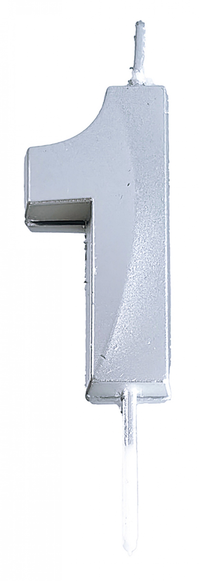 395508-407510-swieczka_party_go_cyfra_1_4_8cm_srebrna-800w Świeczka PARTY GO, cyfra 1, 4,8cm, srebrna (opakowanie 24 szt.) - obrazek 1