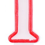 Świeczka PARTY GO, cyfra 1, 9cm, biało-czerwona (opakowanie 24 szt.)