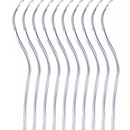Świeczki spiralne PARTY GO, 14cm, 10 szt., srebrne (opakowanie 24 szt.)
