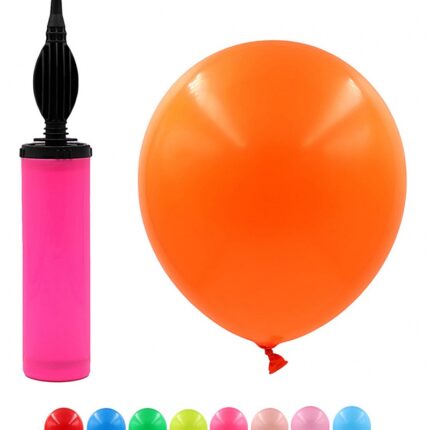 Zestaw balonów PARTY GO, z pompką, 25cm, 25 szt., mix kolorów (opakowanie 12 szt.)
