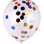 Zestaw balonów PARTY GO, z konfetti, 25cm, 6 szt., mix kolorów (opakowanie 24 szt.)