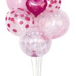 Zestaw balonów PARTY GO, 85cm, 7 szt., różowe (opakowanie 12 szt.)