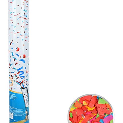 Tuba konfetti PARTY GO, 30cm, 12 szt., mix kolorów (opakowanie 12 szt.)