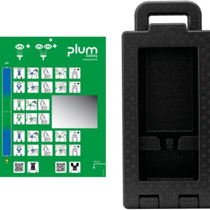 Stacja do płukania oka PLUM iBox 1, pusta, czarna
