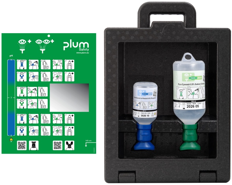 396237-408265-zestaw_do_plukania_oka_plum_ibox_2_z_plynami-800w-1 Zestaw do płukania oka PLUM iBox 2, z płynami 0,9% 500ml + 4,9% 200ml, czarny - obrazek 1