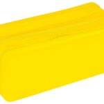 Piórnik silikonowy czterokomorowy GIMBOO, 200x80x75mm, żółty