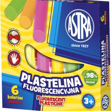 Plastelina Astra fluorescencyjna 6 kolorów