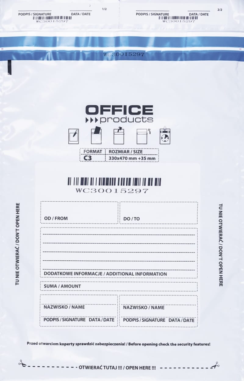 400140-365863-koperta_bezpieczna_office_products_c3_330x47-800w Koperta bezpieczna OFFICE PRODUCTS, C3, 330x470mm, 50szt., biała - obrazek 1