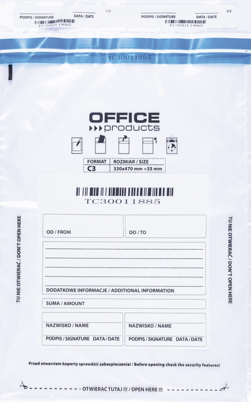 400141-365864-koperta_bezpieczna_office_products_c3_330x47-800w Koperta bezpieczna OFFICE PRODUCTS, C3, 330x470mm, 50szt., transparentna - obrazek 1