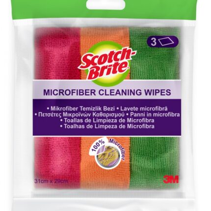 Ściereczka z mikrofibry SCOTCH-BRITE Basic, 3 szt., mix kolorów