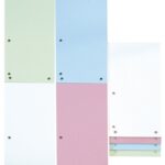 Przekładki DONAU, karton, 1/3 A4, 235x105mm, 100szt., mix kolorów