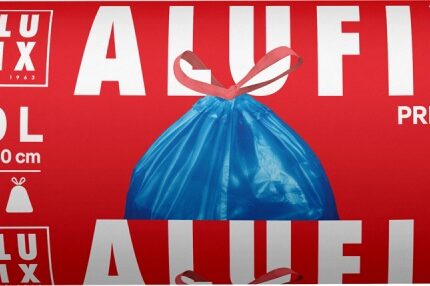 Worki na śmieci ALUFIX, ze ściągaczem, LDPE, 60x60cm, 40l, 15 szt., niebieskie