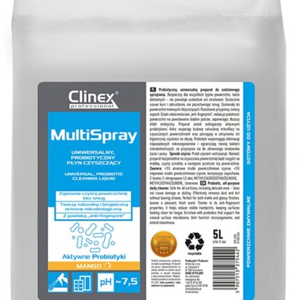 Uniwersalny spray CLINEX Multi Spray, myjący, Mango, 5l