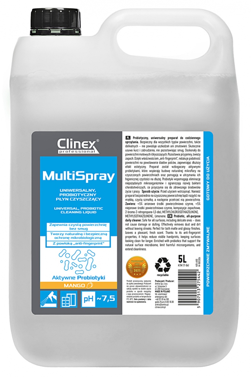 400419-408953-uniwersalny_spray_clinex_multi_spray_myjacy_-800w-1 Uniwersalny spray CLINEX Multi Spray, myjący, Mango, 5l - obrazek 1