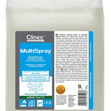 Uniwersalny spray CLINEX Multi Spray, myjący, Green Tea, 5l