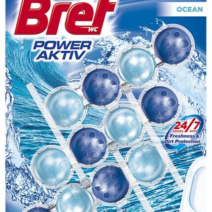 Kulki myjąco-zapachowe do toalet BREF Power Aktiv Ocean, 3x50g