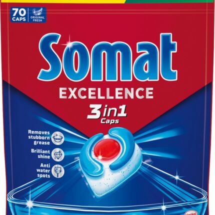 Kapsułki do zmywarki SOMAT Excellence 3w1, 70 szt., lemon