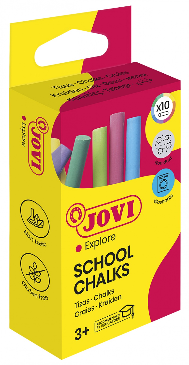 Kreda szkolna JOVI, zestaw 10 szt., mix kolorów - obrazek 2