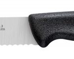 Nóż KOHE, dł. ostrza 104mm, ząbkowany, czarny